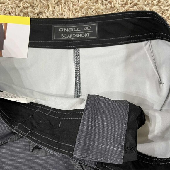 O’Neill Men’s Quick Dry Lightweight Boardshort Shorts Dark Gray, Size 32 (New) - Picture 8 of 9